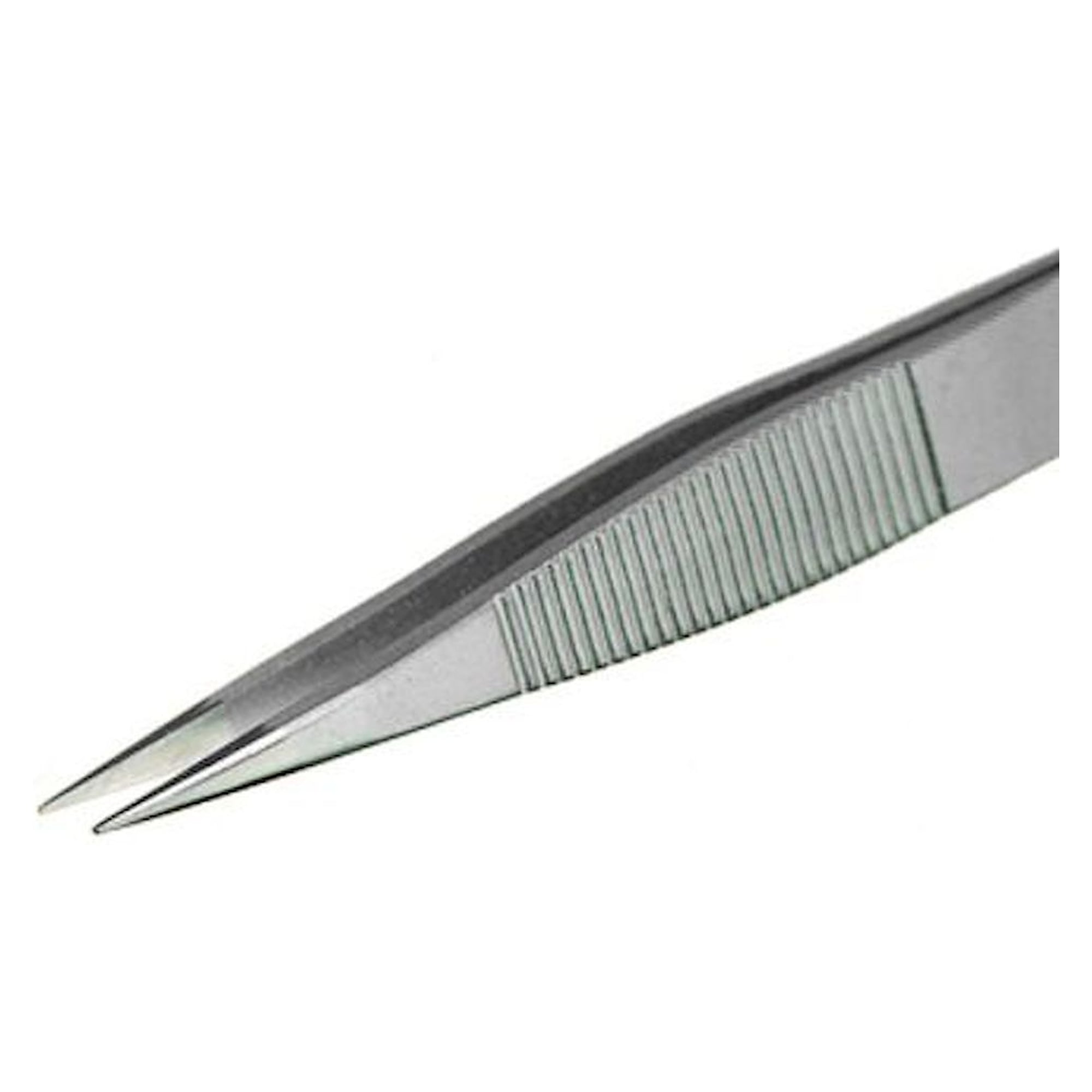 Piergiacomi 00B SA. Tweezers, with thick flat tips and serrated externally, 120 mm