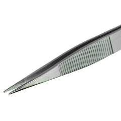 Piergiacomi 00D SA. Tweezers, with thick flat tips and serrated internally and externally, 120 mm