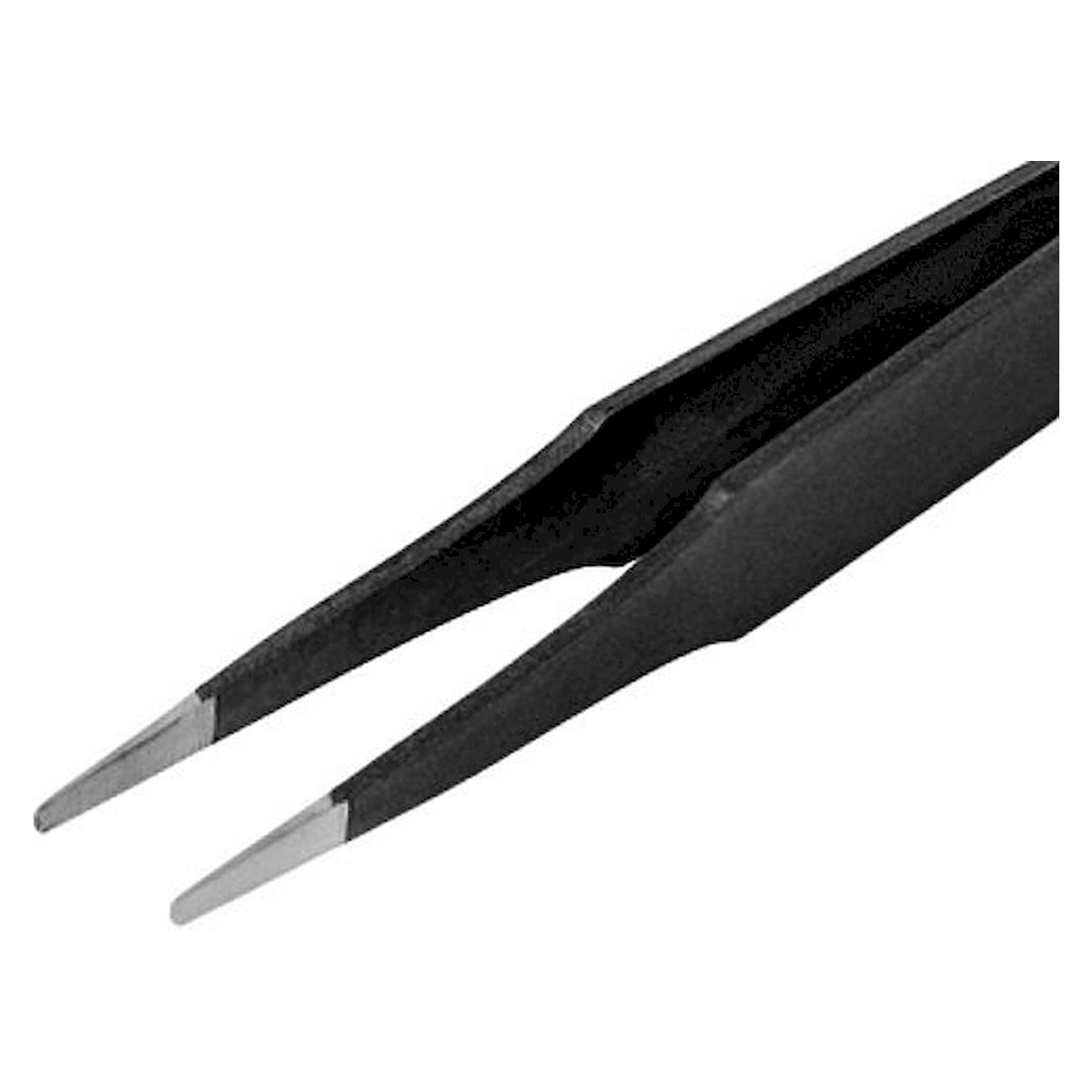 Piergiacomi 2A SA D. ESD Tweezers with flat and ro withed tips, 120 mm