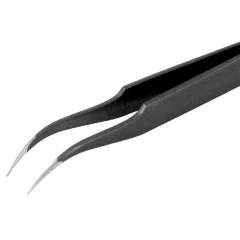 Piergiacomi 7 SA D. ESD Tweezers, with fine and curved tips, 120 mm