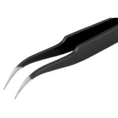 Piergiacomi 7A SA D. ESD Tweezers, with strong and curved tips, 120 mm