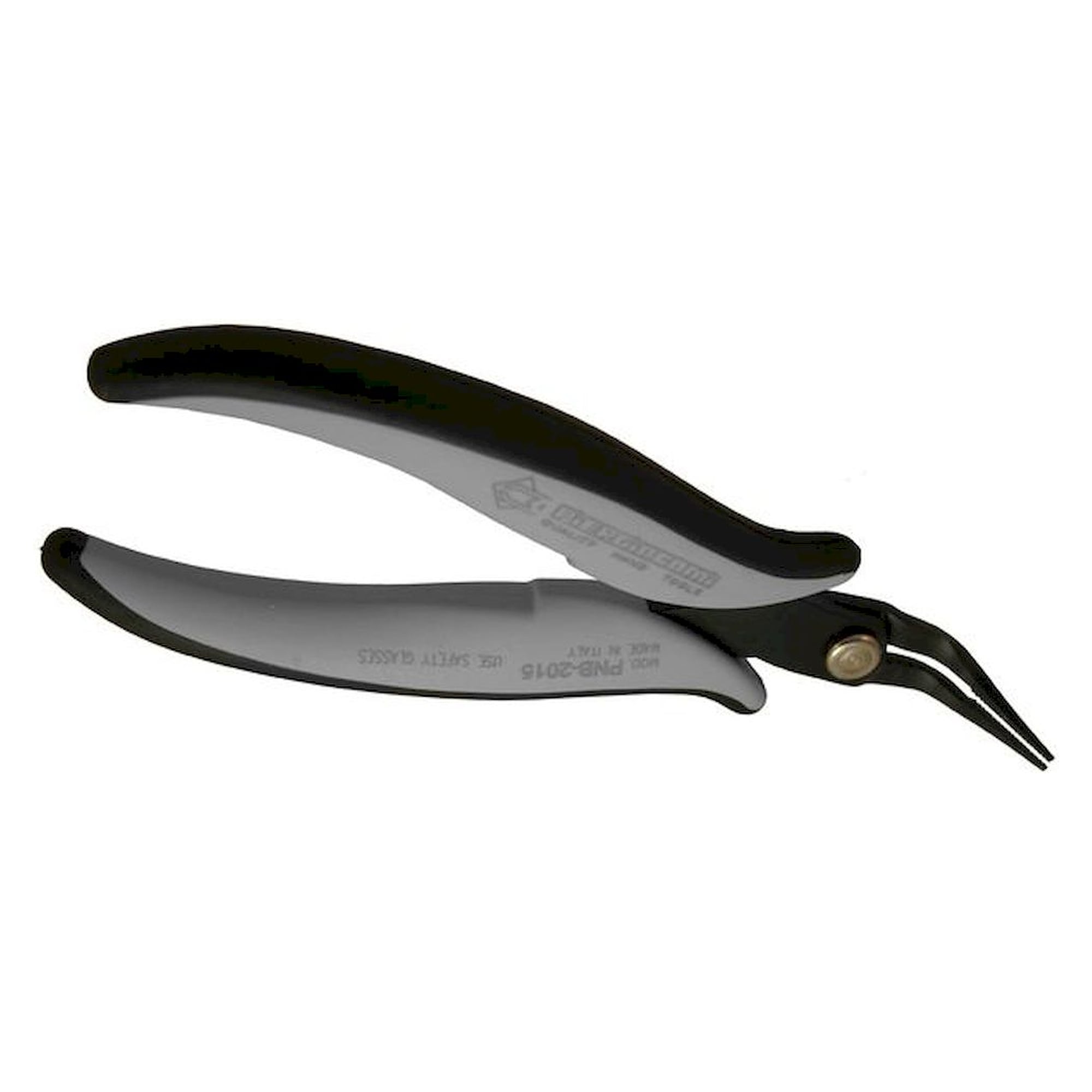 Piergiacomi PNB 2015 D. Snipe nose pliers, serrated/sharp/ro withed, 45°, 152 mm