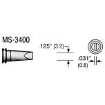 Plato MS-3400. Soldering tip MS series, chisel-shaped, 3.2x0.8 mm