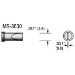 Plato MS-3600. Soldering tip MS series, chisel shaped, B: 4.6 mm