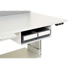 Treston PPH TXL. Werkzeughalterbox PPH mit 2 Schubladen, blau, Montage unter der Tischplatte