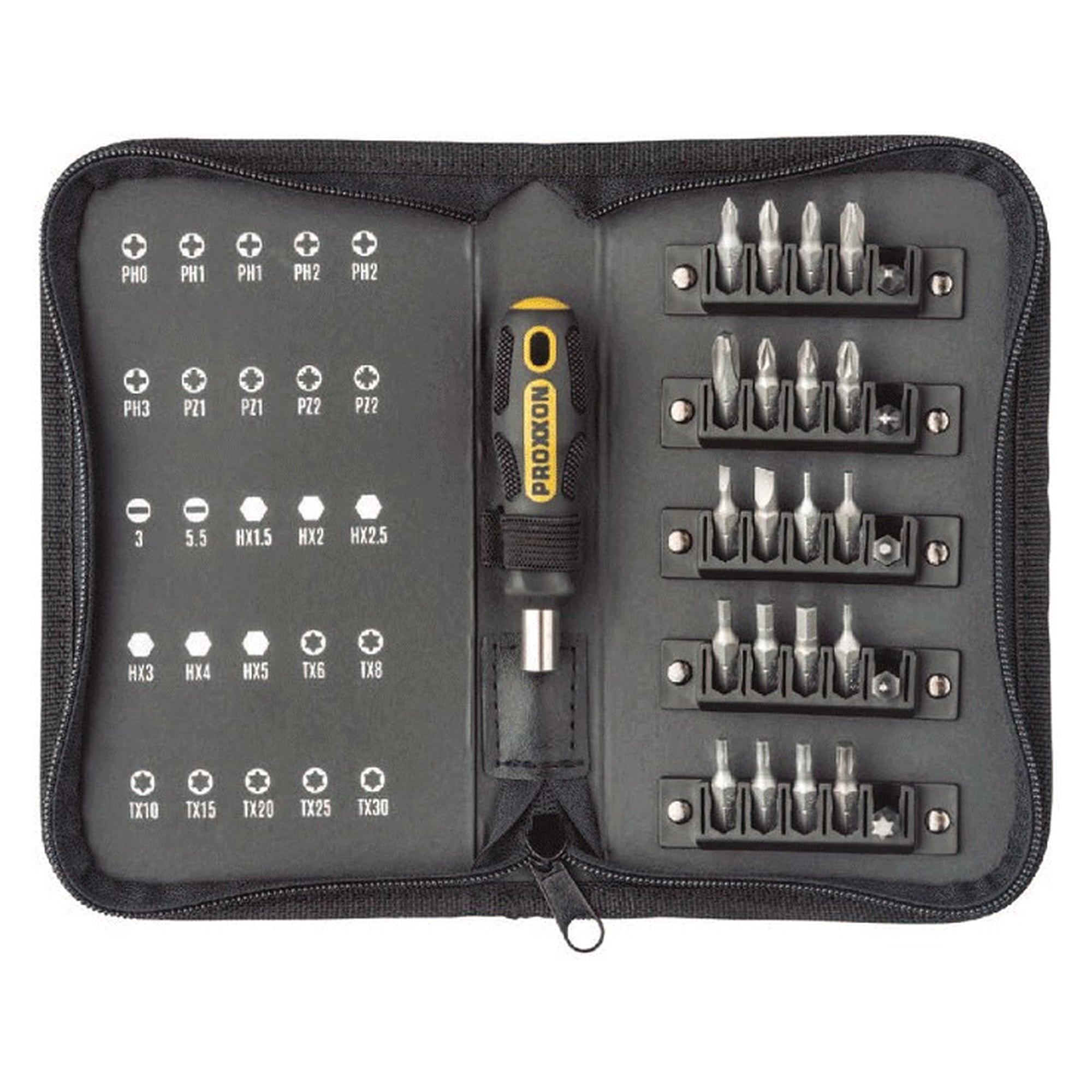 Kompakt-Bitsatz mit FLEX-DOT-Griff, 26-teilig - Proxxon 22730