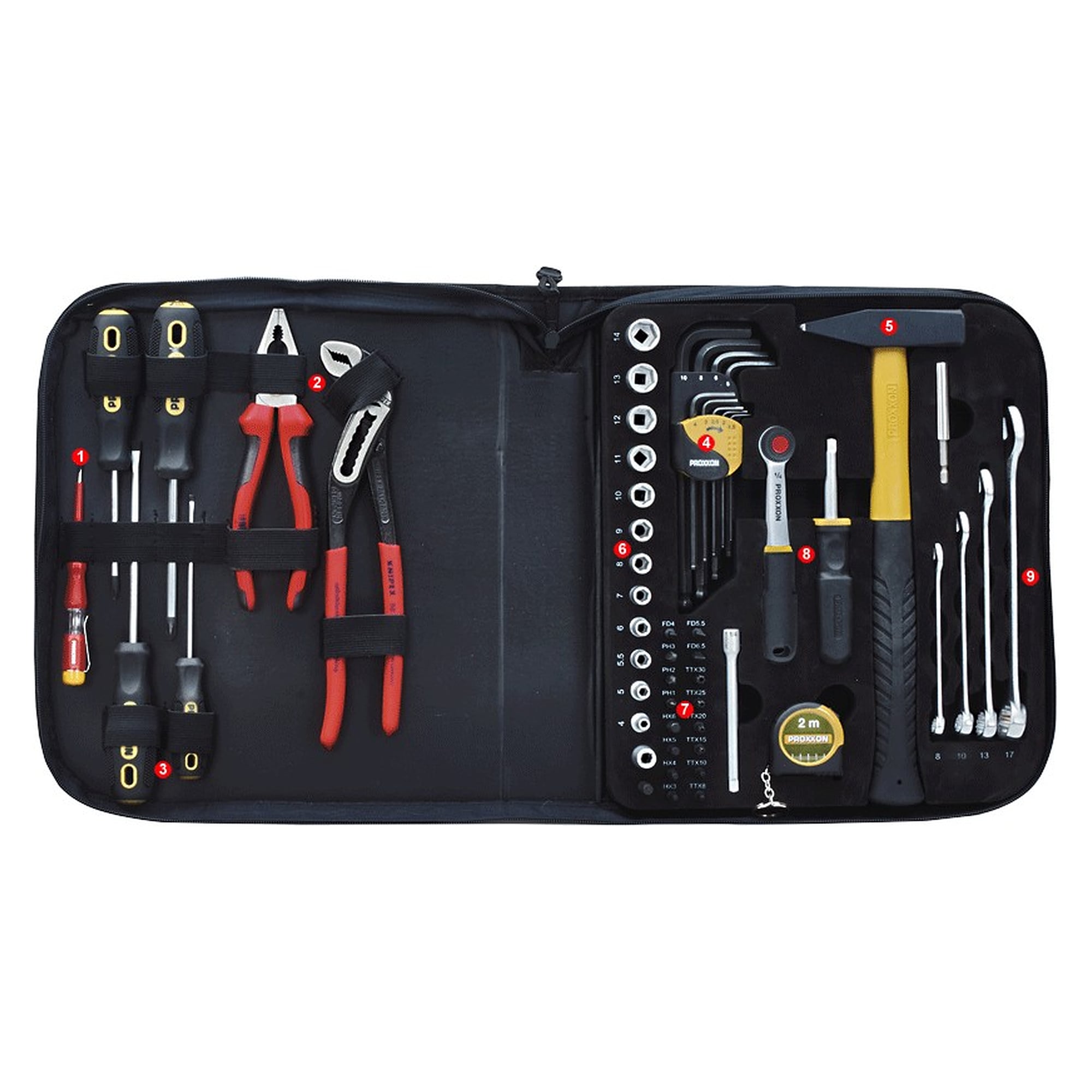 Sacoche à outils universelle avec panneau rigide - Proxxon 23670