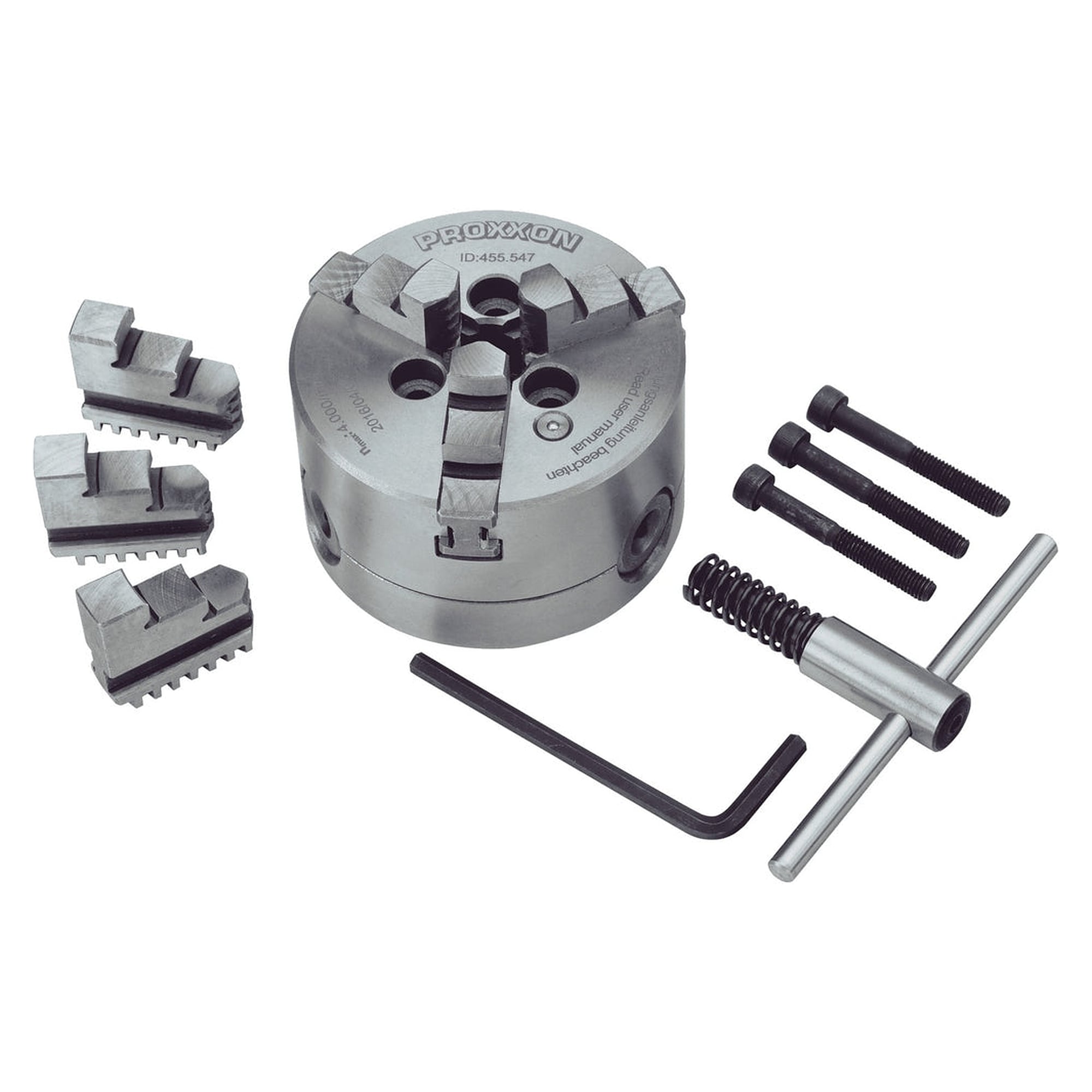 Proxxon 24034. Dreibacken-Drehfutter, zentrisch spannend, für PD 250/E
