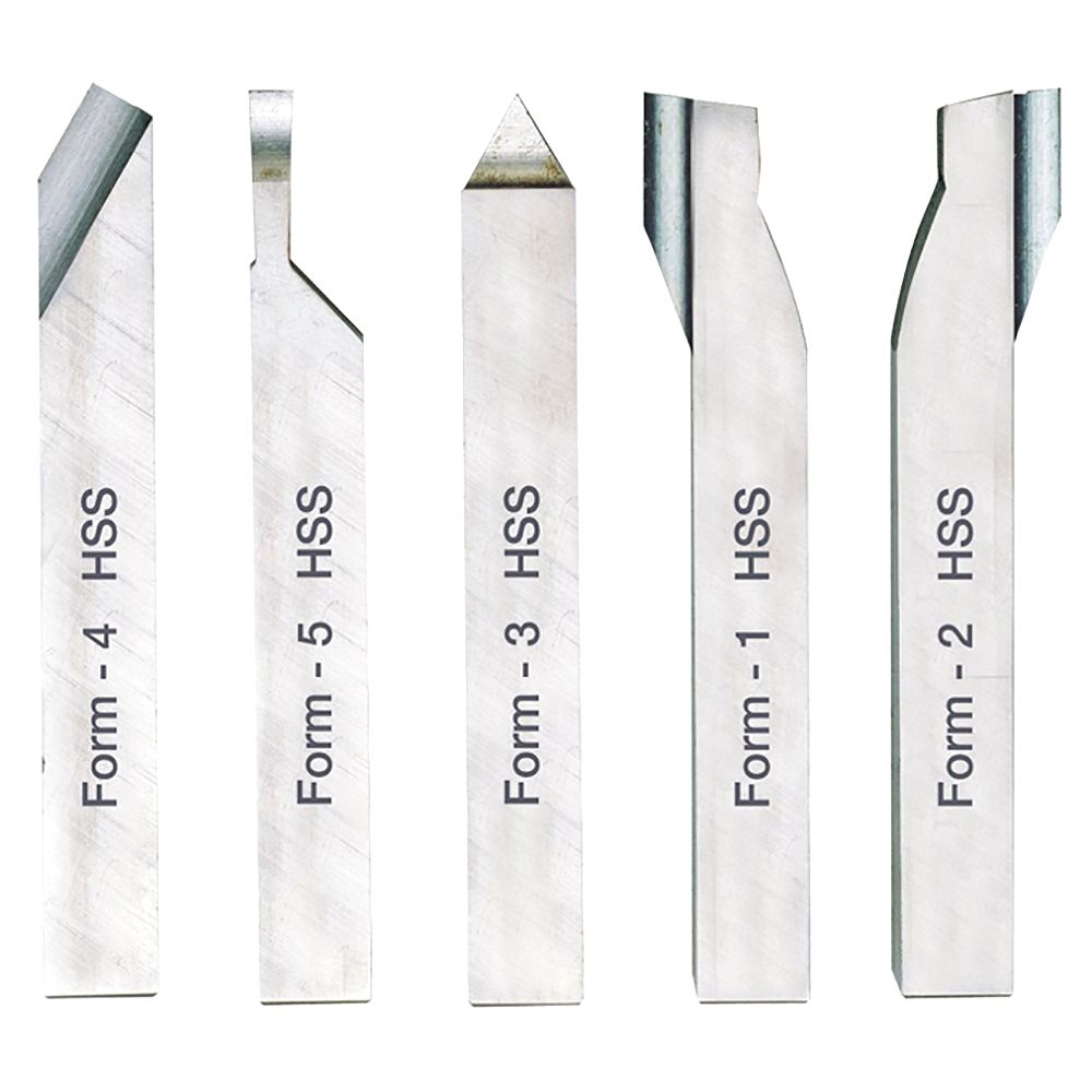 Proxxon 24550. Drehstahlsatz, 5-teilig, HSS (10 x 10 x 80 mm)