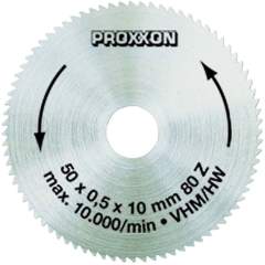 Proxxon 28011. Kreissägeblatt, Hartmetall, 50 mm (Vollmaterial), 80 Zähne