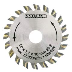 Proxxon 28017. Kreissägeblatt, hartmetallbestückt, 50 mm (20 Zähne)