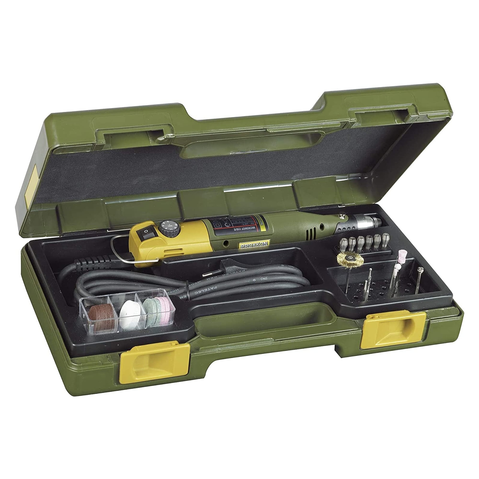 Outil de perçage et fraisage MICROMOT 230/E coffret 80W avec 34 embouts - Proxxon 28430