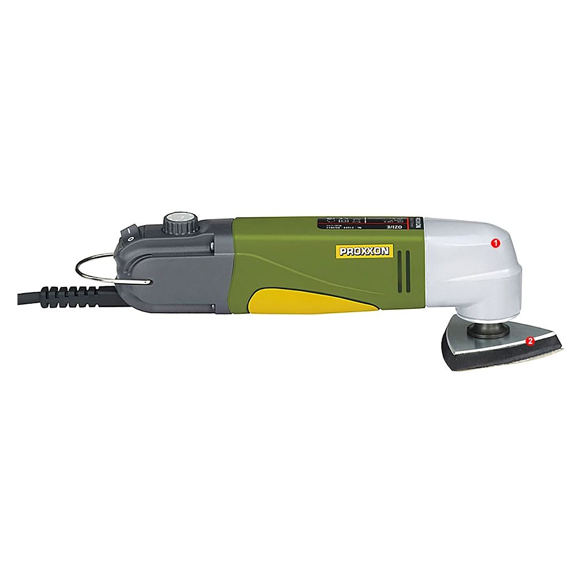 Eckenschleifer OZI/E 80W oszillierend mit Klett, inkl. Zubehör - Proxxon 28520