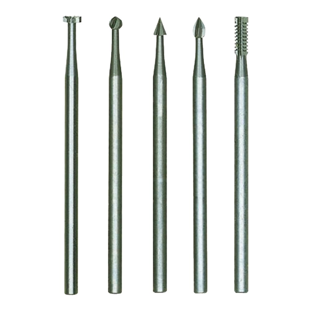 Proxxon 28710. Feinfräsersatz (Wolfram-Vanadiumstahl), 5-tlg. (Rad, Kugel, Kegel, Zyl., Elypse)