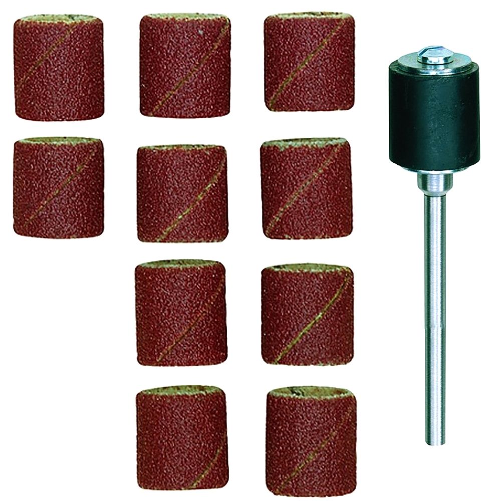 Proxxon 28978. Schleifzylinder, D 14 mm, mit 10 Schleifbändern Korn 120