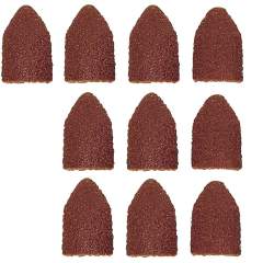 Proxxon 28989. Ersatzschleifkappen, 9 mm, Korn 80 und Korn 150, je 5 Stück