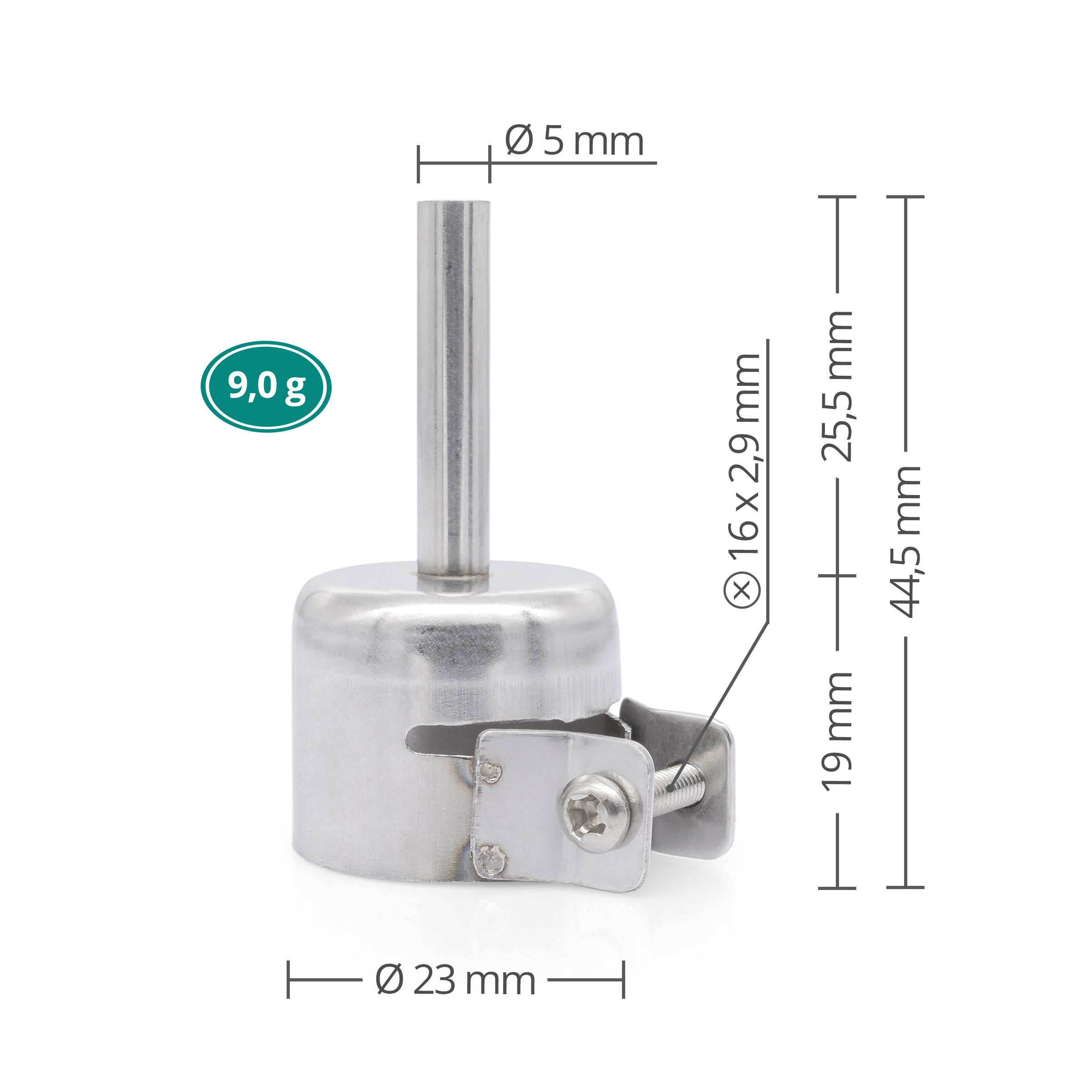 Heißluftdüse gerade 5 mm für 862DW+/709D+/959D+ - Quick A1130