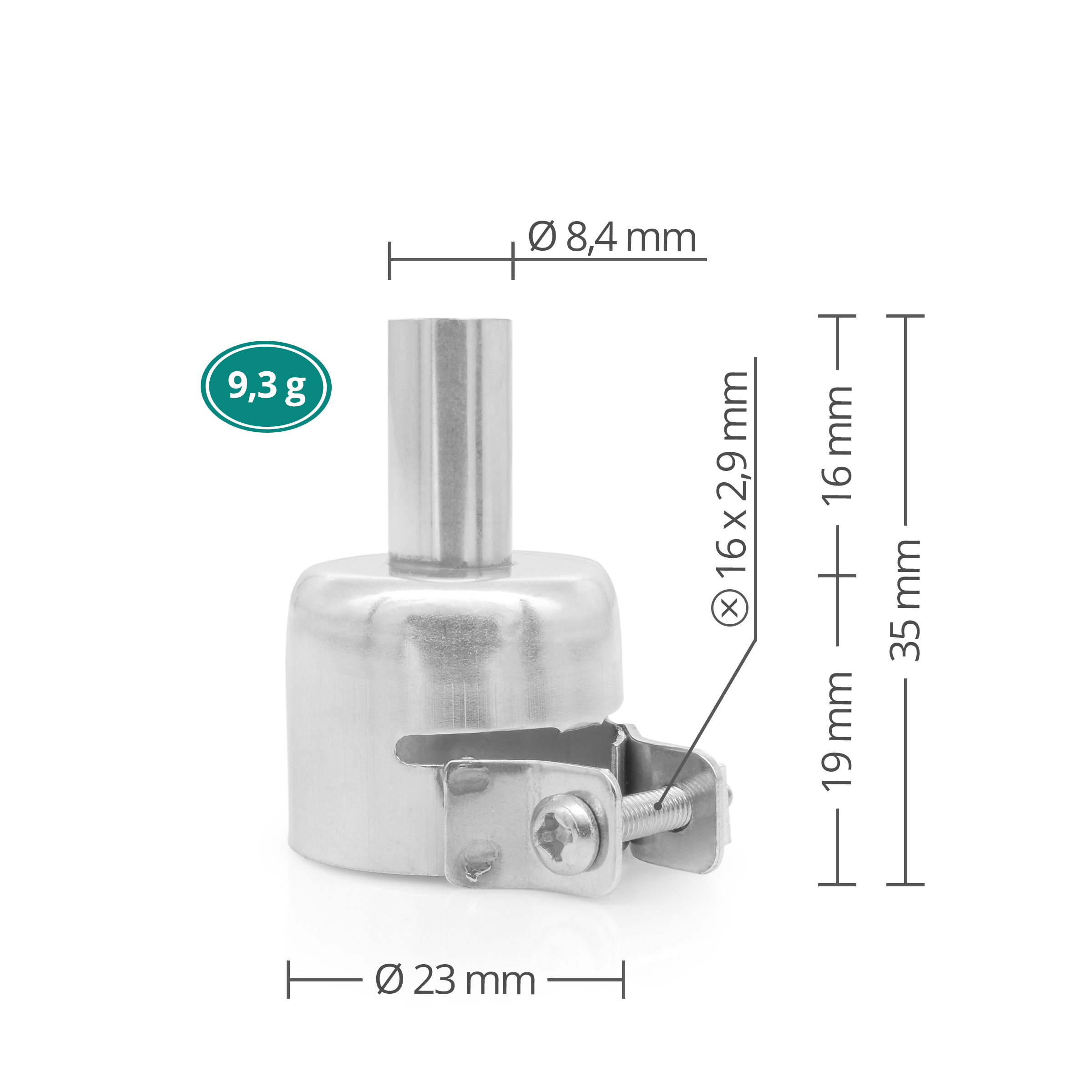 Heißluftdüse gerade 8,4 mm für 862DW+/709D+/959D+ - Quick A1300