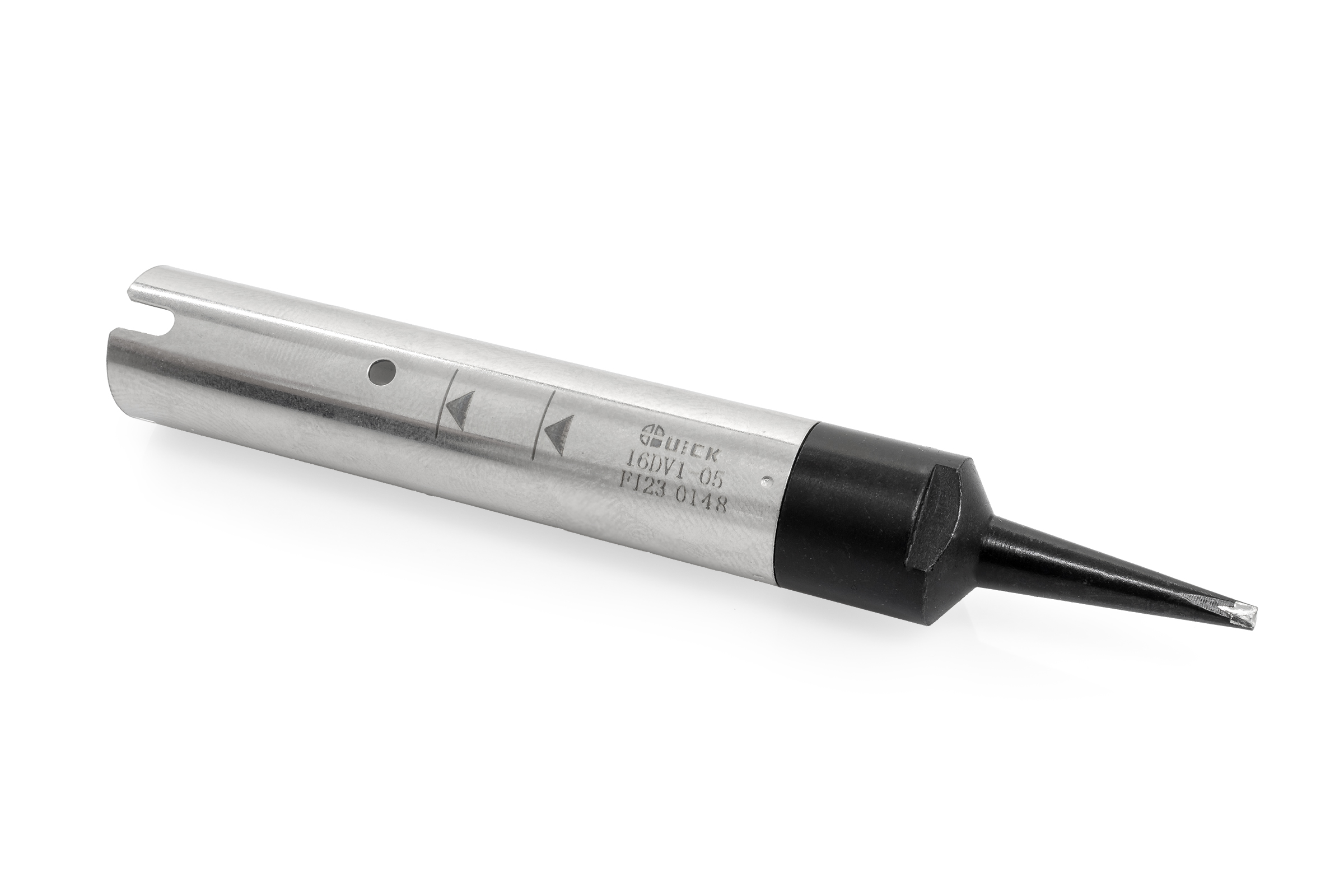 Lötspitze verjüngter Schaft, meißelförmig mit Kerbe 1,6 mm für Lötroboter-Tools 9018M, 9018BMT - Quick QU911G-16DV1-05