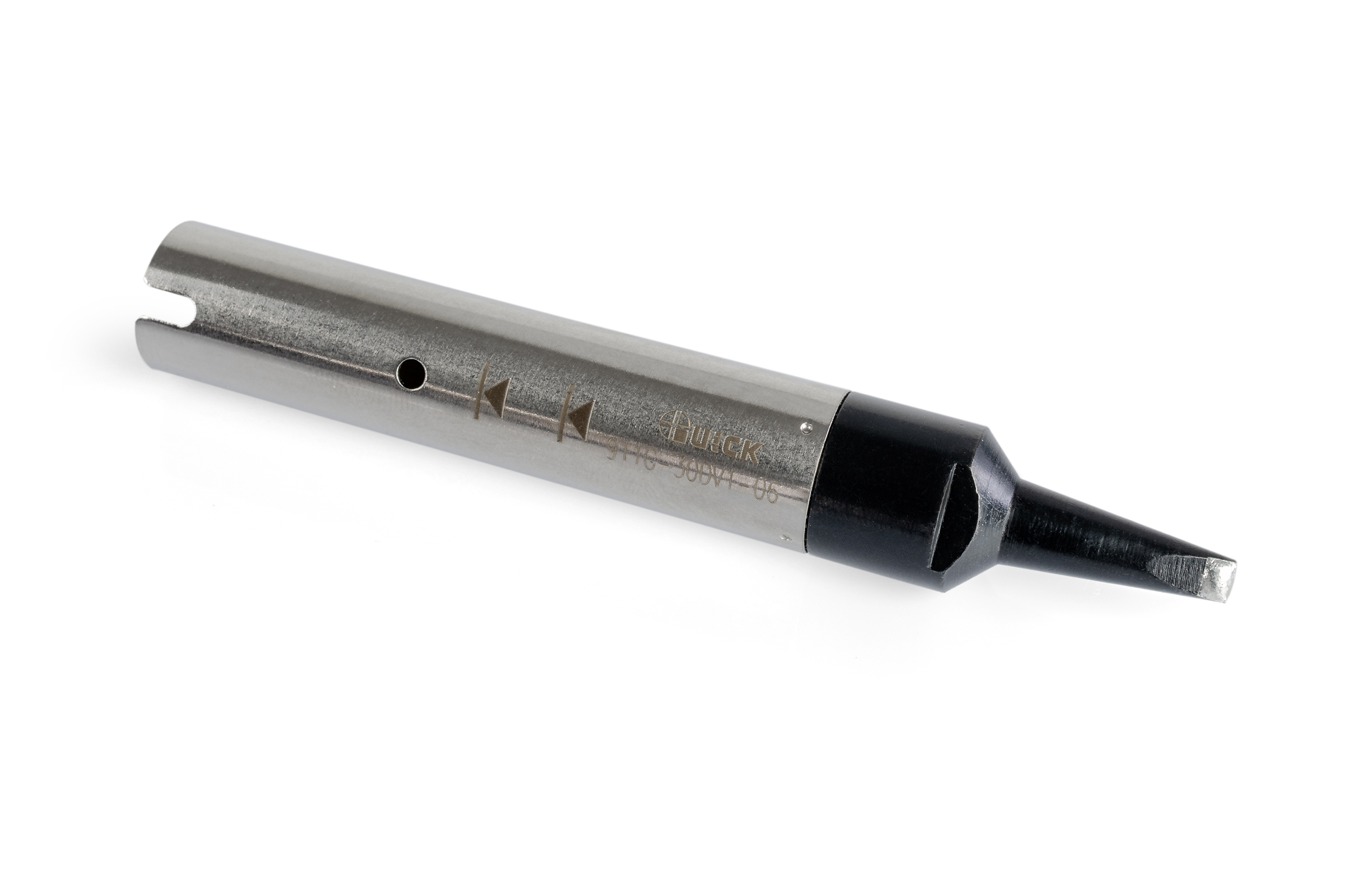 Lötspitze meißelförmig mit Keil 3,0 x 1,0 mm für Lötroboter-Tools 9018M, 9018BMT - Quick QU911G-30DV1-06