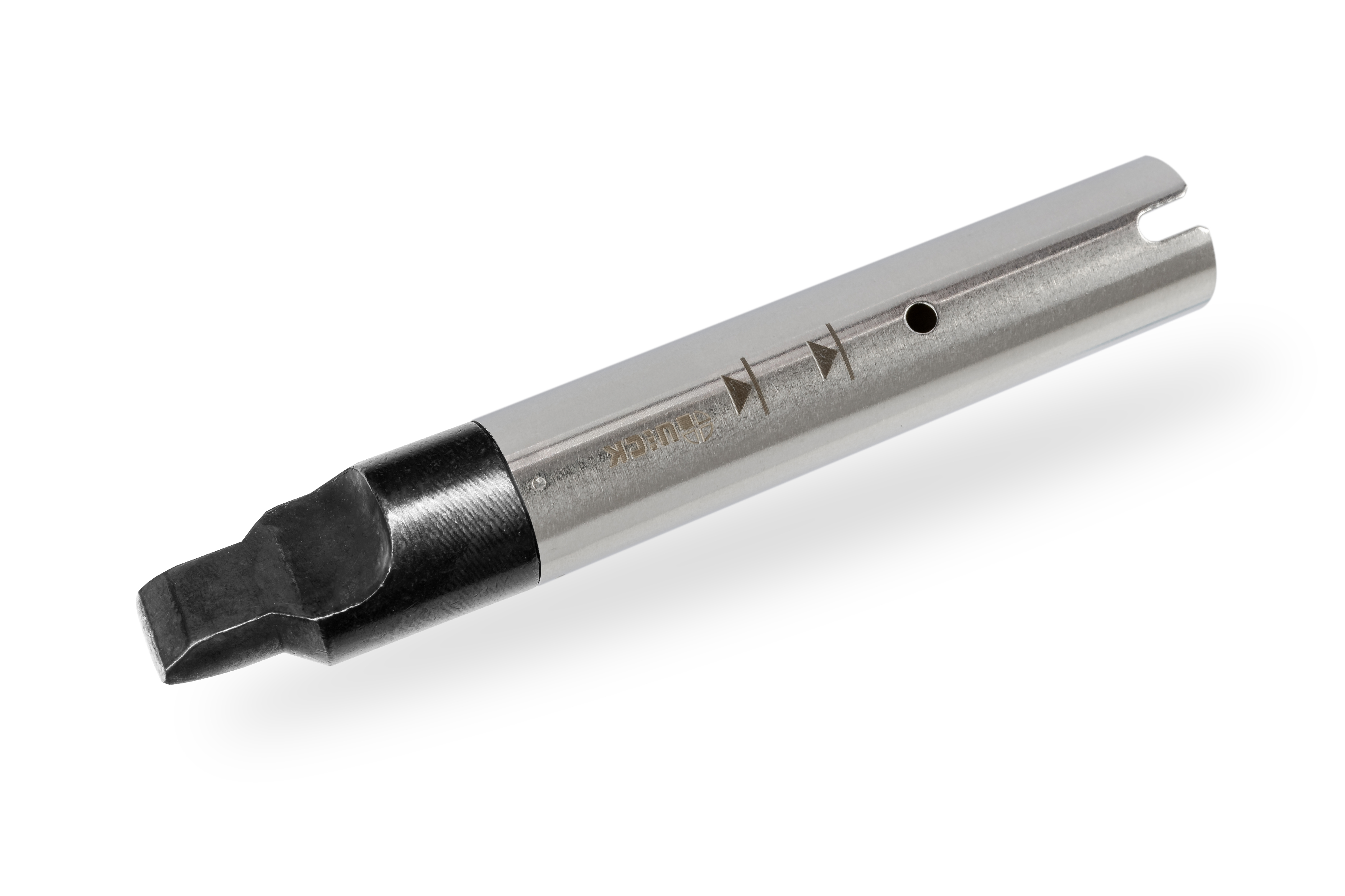 Lötspitze meißelförmig, angeschrägt 8,0 x 1,4 mm für Lötroboter-Tools 9018M, 9018BMT - Quick QU911G-80D-06