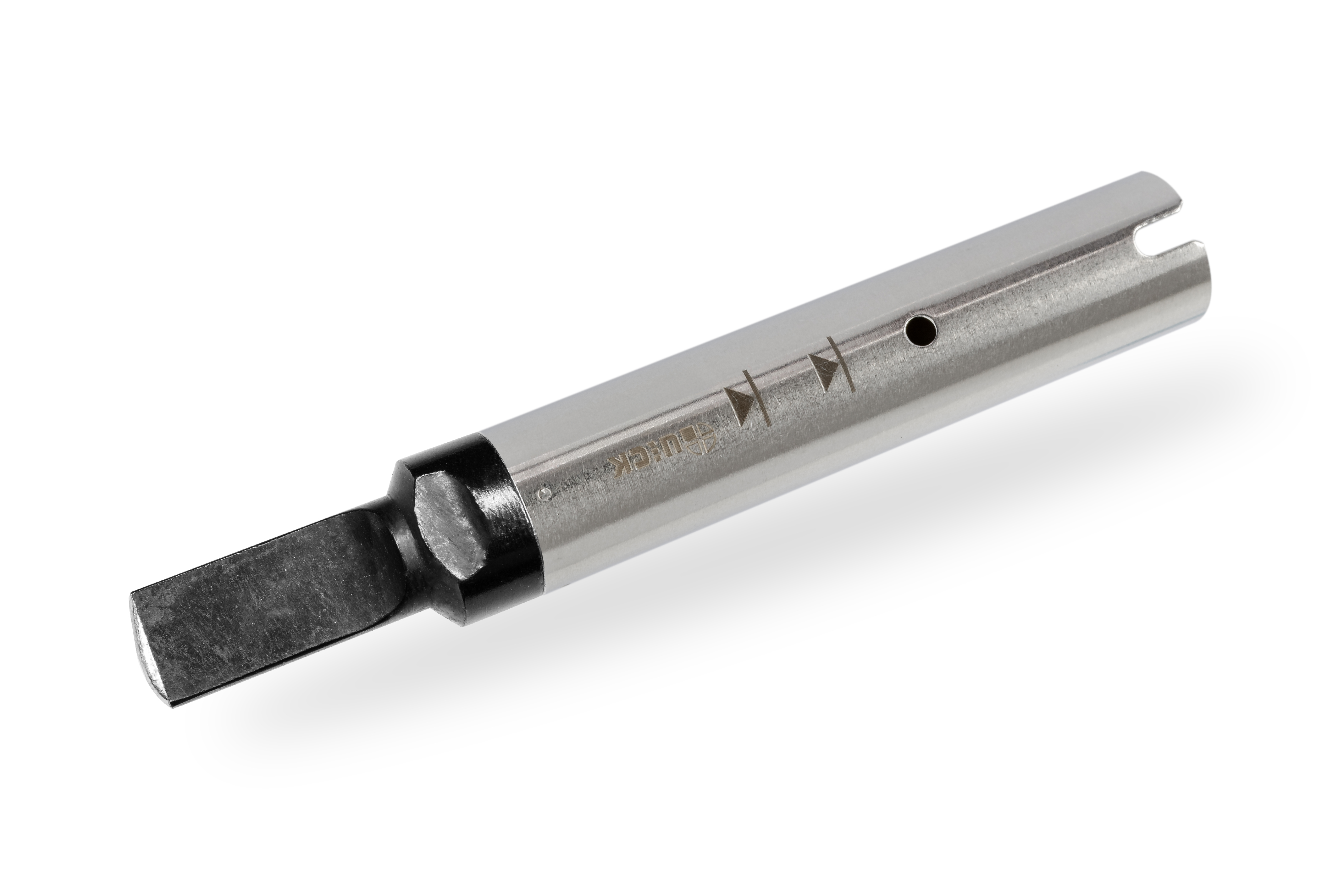 Lötspitze verlängert, flach 8,0 x 1,7 mm, Frontfläche verzinnt für Lötroboter-Tools 9018M, 9018BMT - Quick QU911G-80D-08