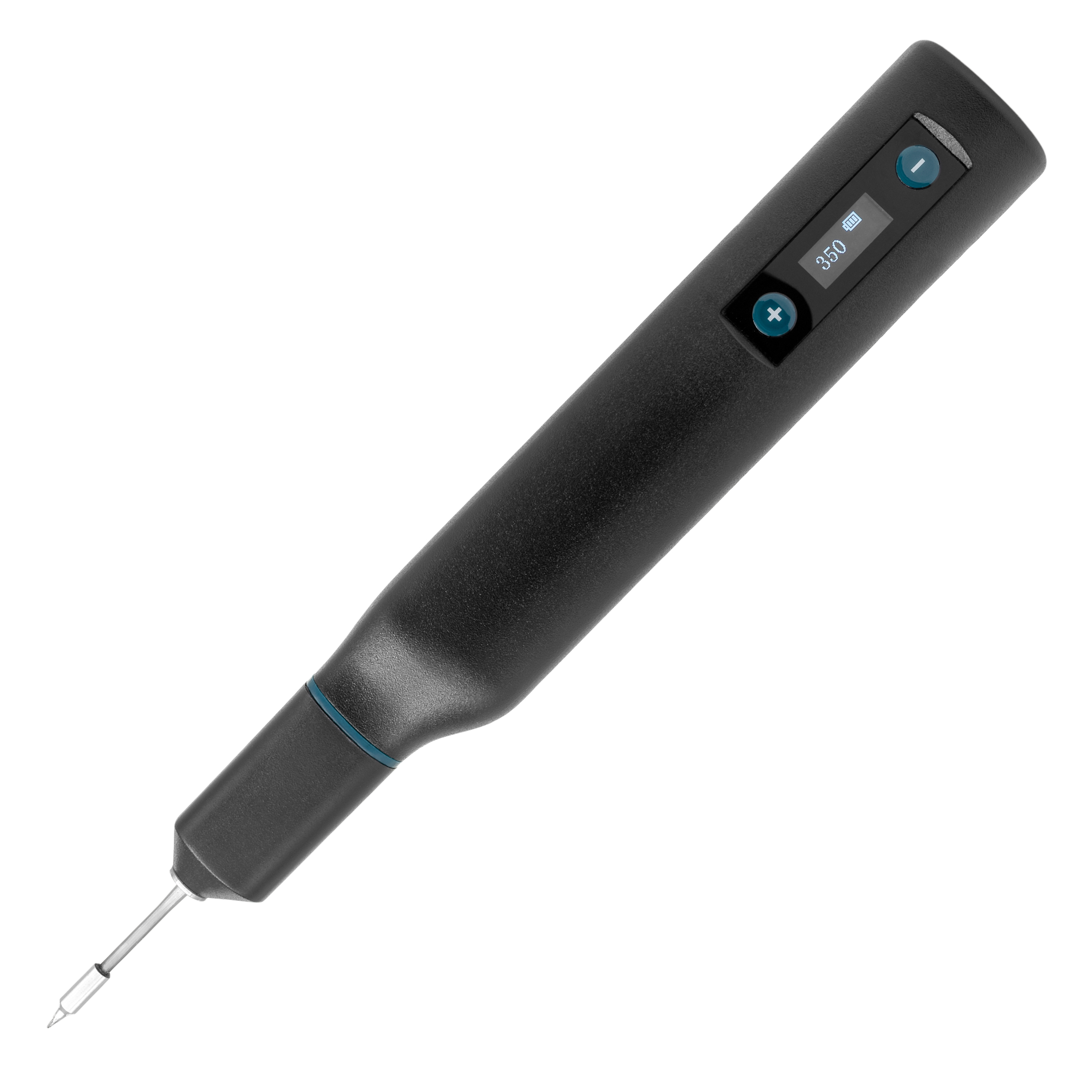 mobiler Akku-Lötkolben 10W 100-420°C mit OLED-Display, USB-C, 3 Lötspitzen & Ablage - Quick QUTS1
