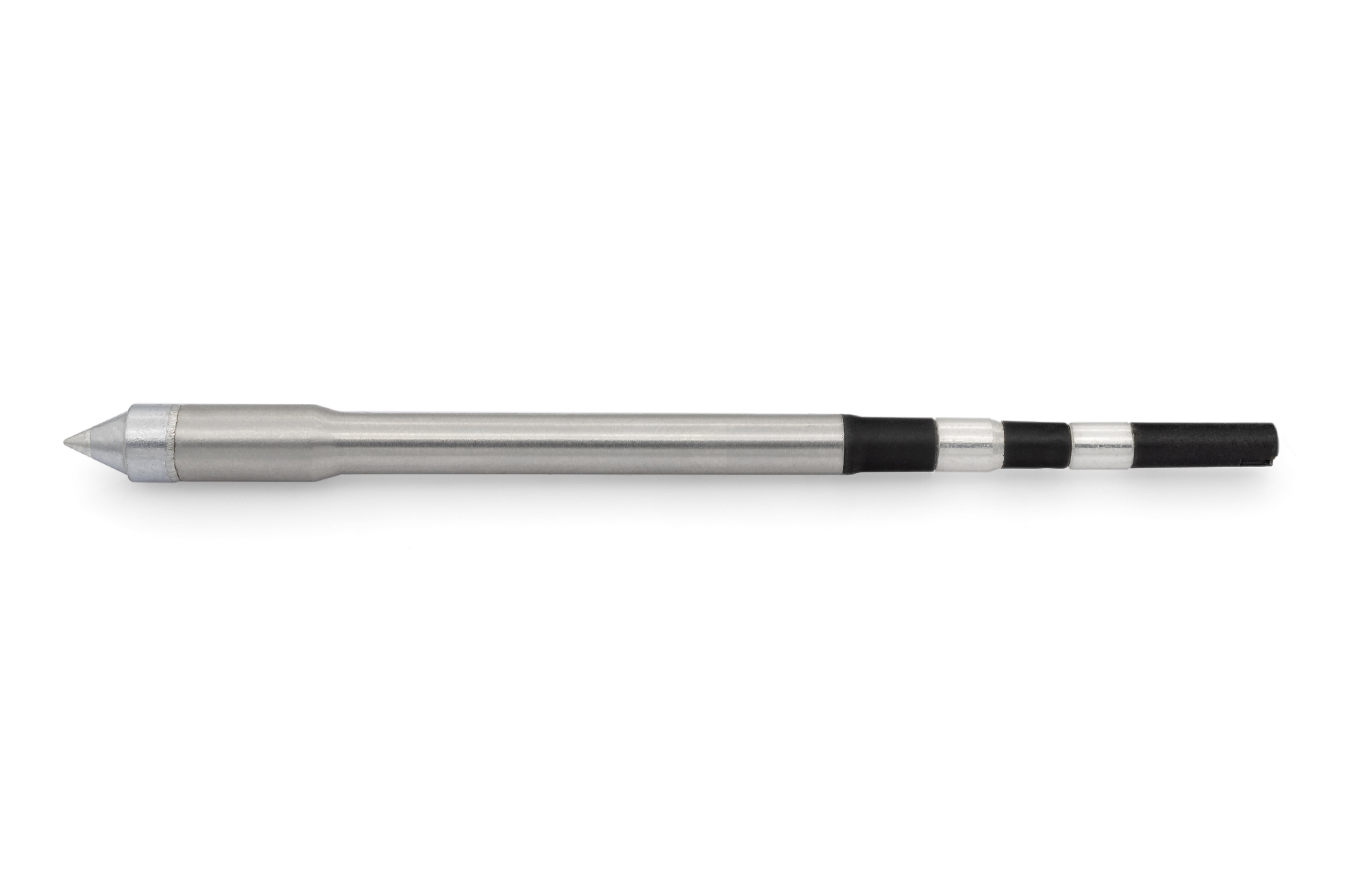 Kartuschenlötspitze für TS8, gerade, kurzer Kegel, bleistiftspitz Ø 0,5 mm rund, 2 mm Lot-benetzt - Quick TSS08-0.5P