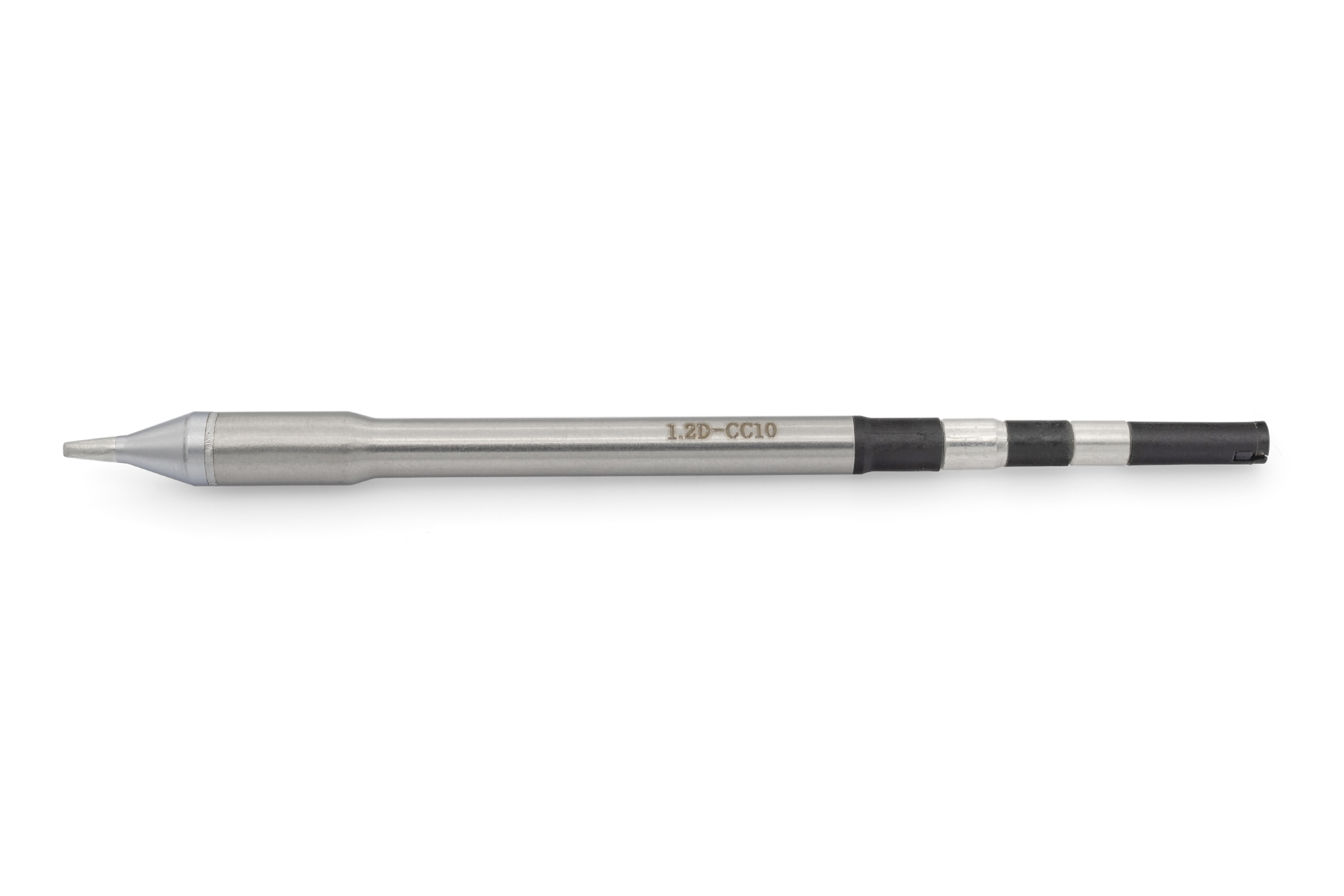 Kartuschenlötspitze für TS8, gerade, meißelförmig stumpf 1,2 mm breit x 0,6 mm, 4 mm Lot-benetzt - Quick TSS08-1.2D