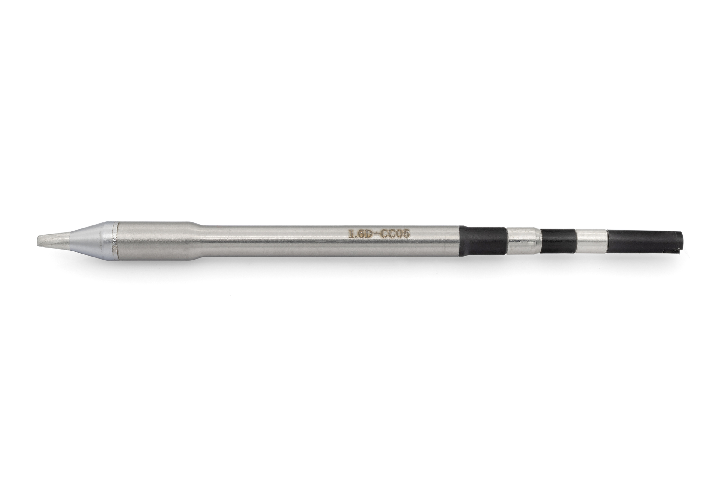 Kartuschenlötspitze für TS8, gerade, meißelförmig stumpf 1,6 mm breit x 0,5 mm, 5 mm Lot-benetzt - Quick TSS08-1.6D