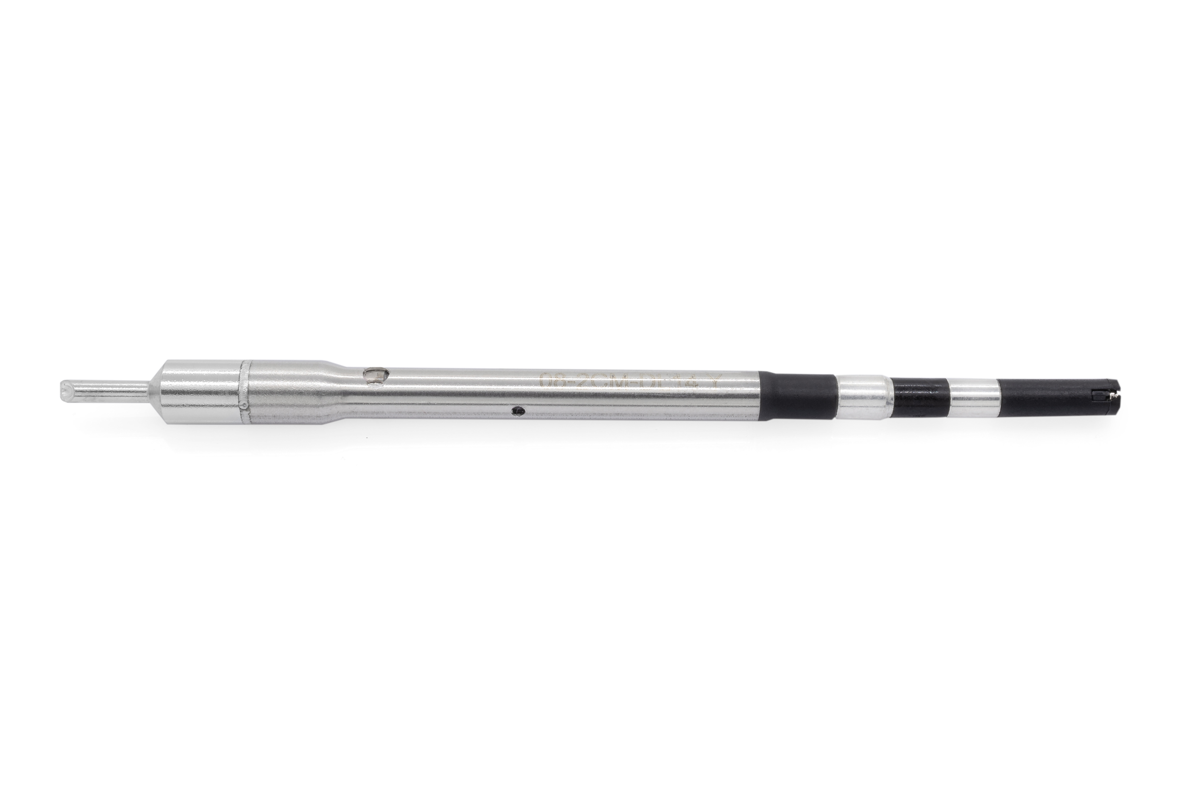 Kartuschenlötspitze für TS8, gerade, angeschrägt mit Hohlkehle 45°, Ø 2 mm, Stirn Lot-benetzt - Quick TSS08-2CM