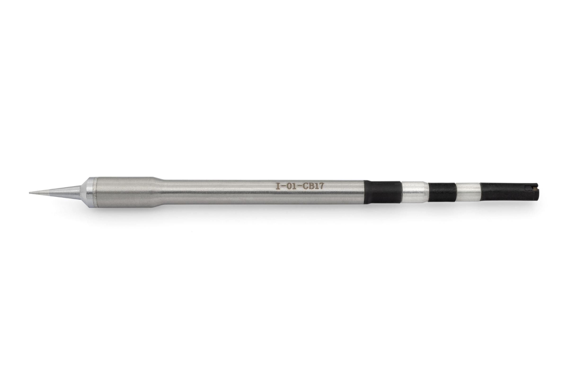 Kartuschenlötspitze für TS8, gerade, schlank verlängert, nadelspitz Ø 0,2 mm rund, 4 mm Lot-benetzt - Quick TSS08-I01