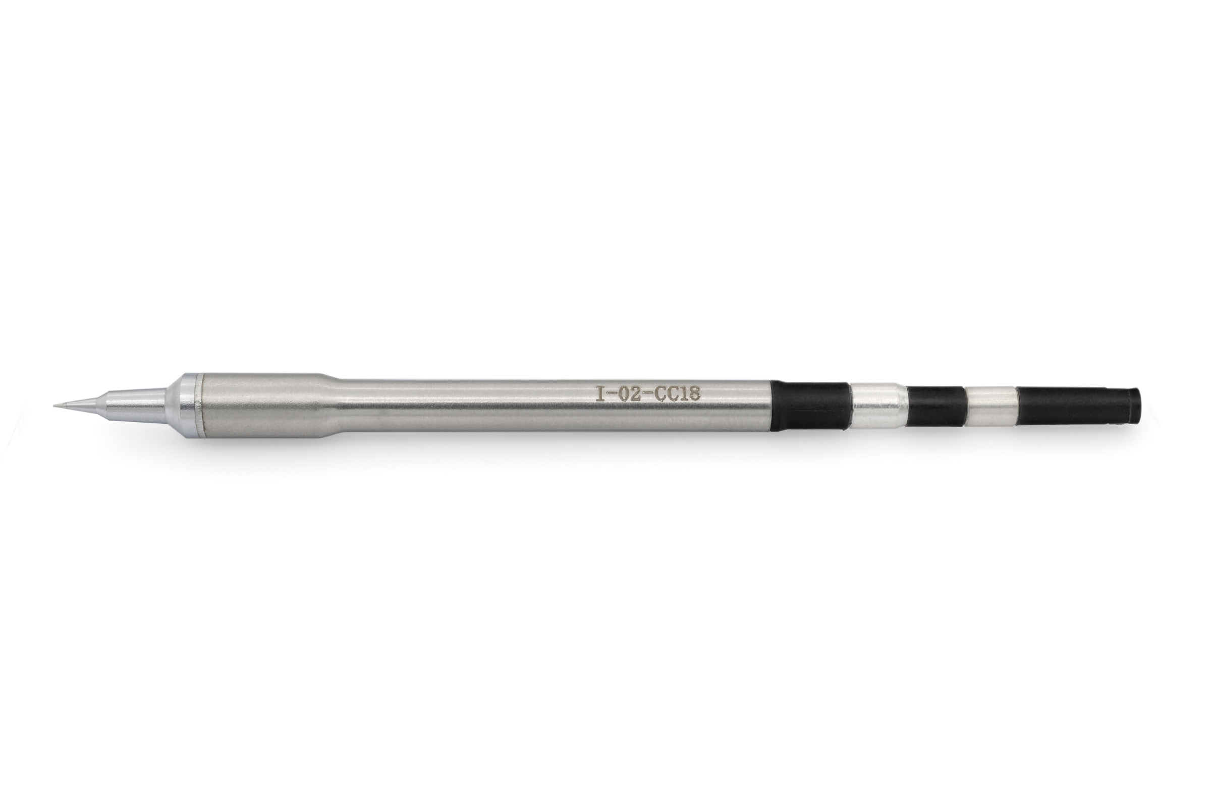 Kartuschenlötspitze für TS8, gerade, schlank verlängert, nadelspitz Ø 0,2 mm rund, 0,8 mm Lot-benetzt - Quick TSS08-I02