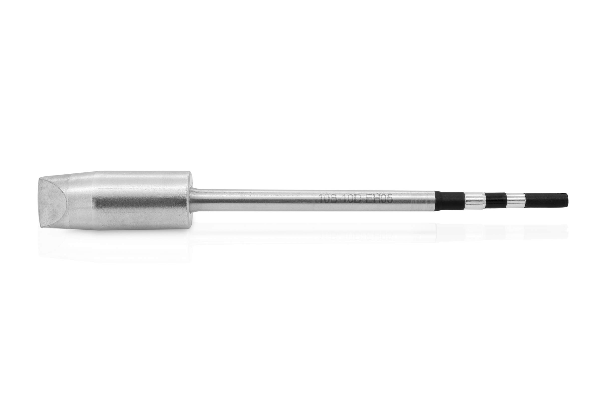 Kartuschen-Lötspitze gerade meißelförmig, 10 mm breit | Meißelstärke 3,5 mm | 300W-Ausführung | für TS10 Lötstation | mit Kalibrier-Chip - Quick TSS10B-10D