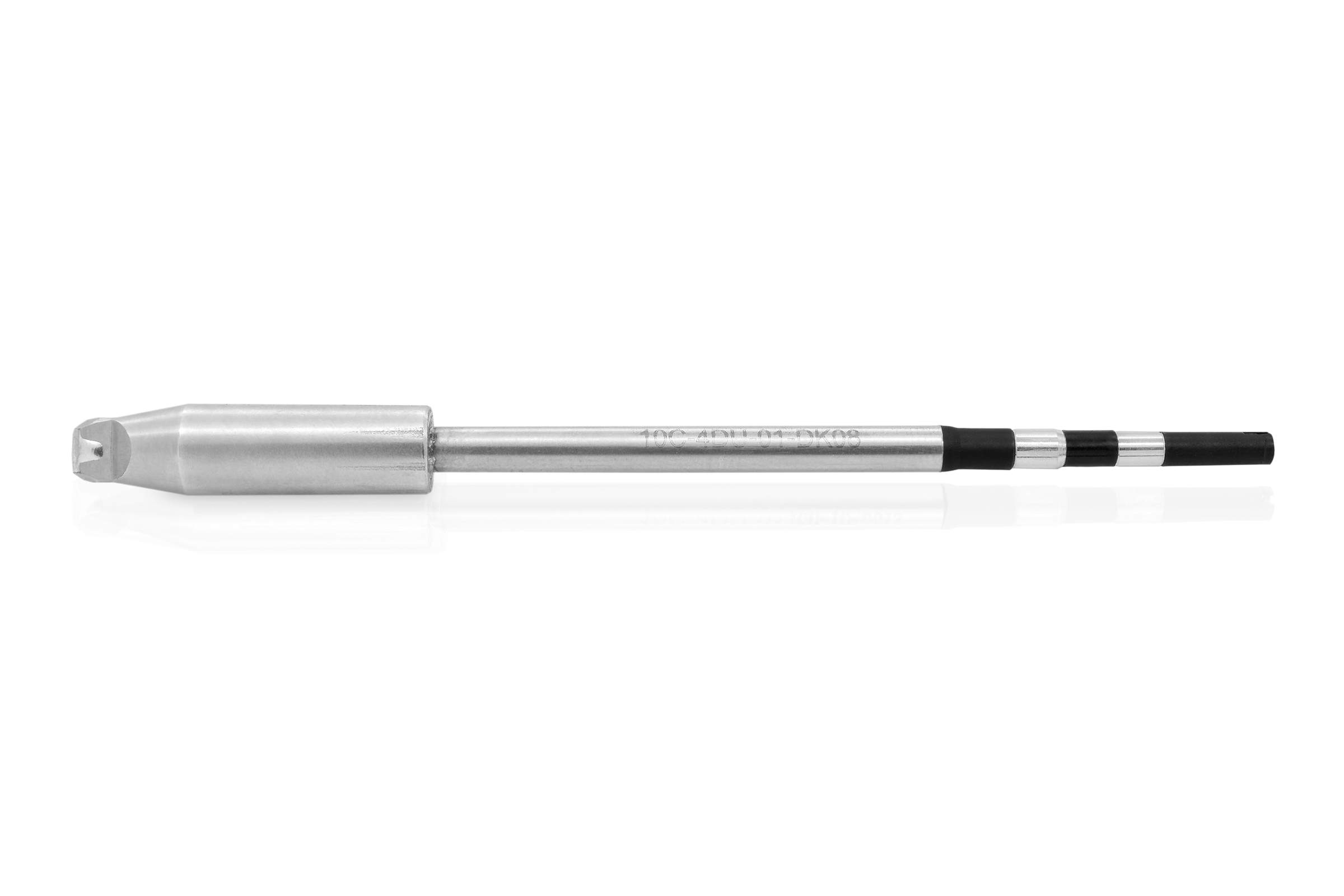 Kartuschen-Lötspitze gerade THT-optimiert, innen 2,5 mm | außen 6,0 mm | 200W-Ausführung | für TS10 Lötstation | mit Kalibrier-Chip - Quick TSS10C-4DU-01