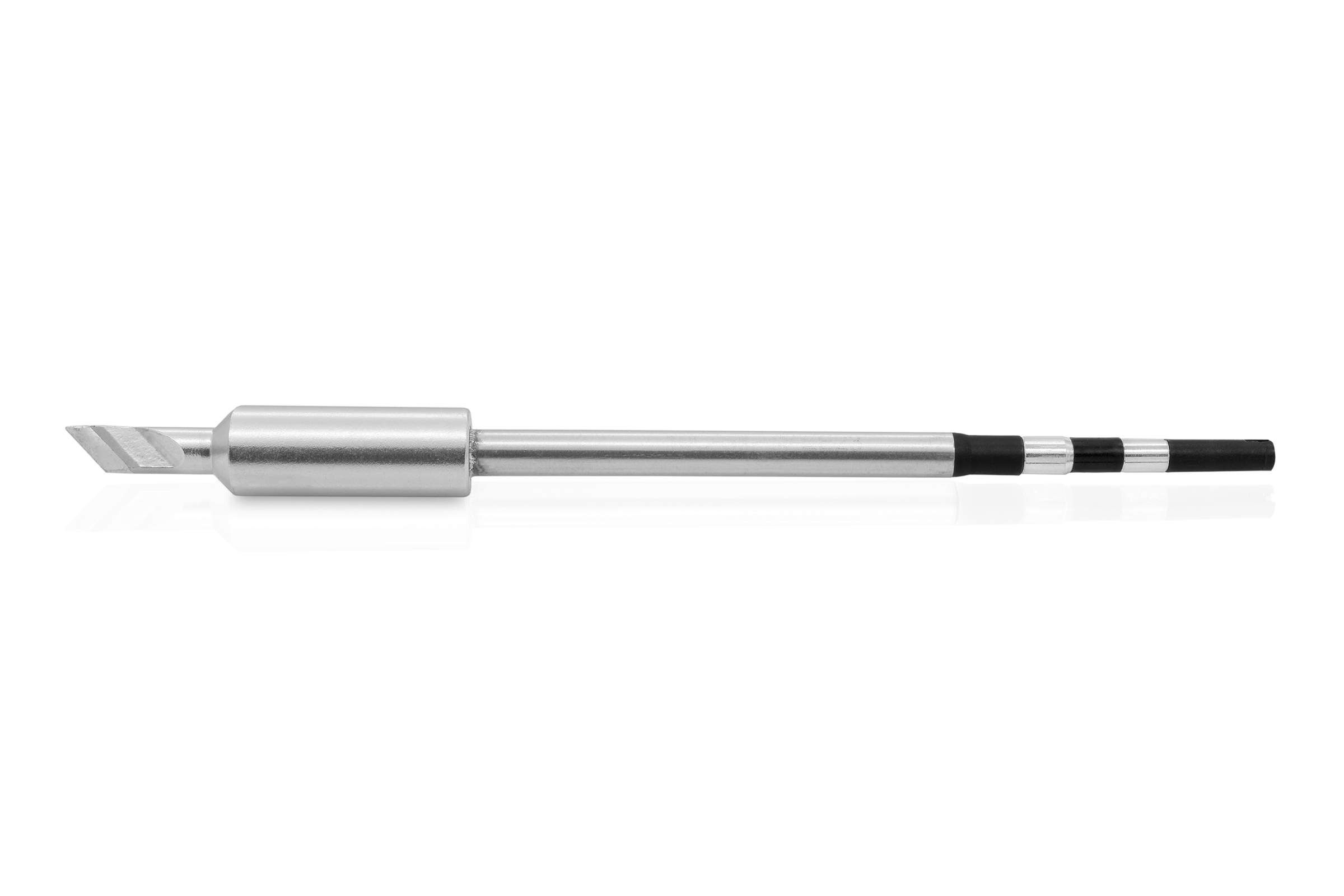 Kartuschen-Lötspitze gerade messerförmig 45°, 4,5 mm breit | Klingenstärke 2,0 mm | 200W-Ausführung | für TS10 Lötstation | mit Kalibrier-Chip - Quick TSS10C-SK-01