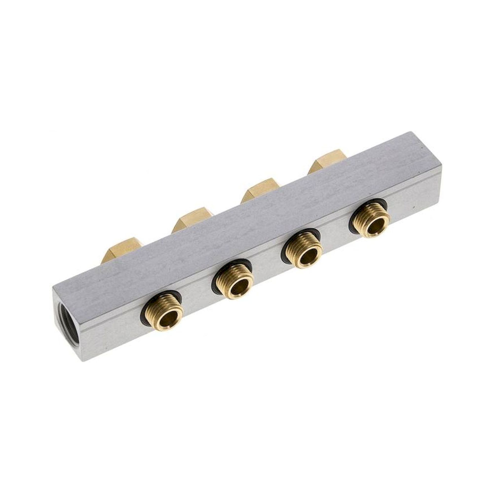 Airtec R 281/4. P-Leiste inkl. Hohlschrauben und Dichtungen für Ventilbaureihe M04 / P04