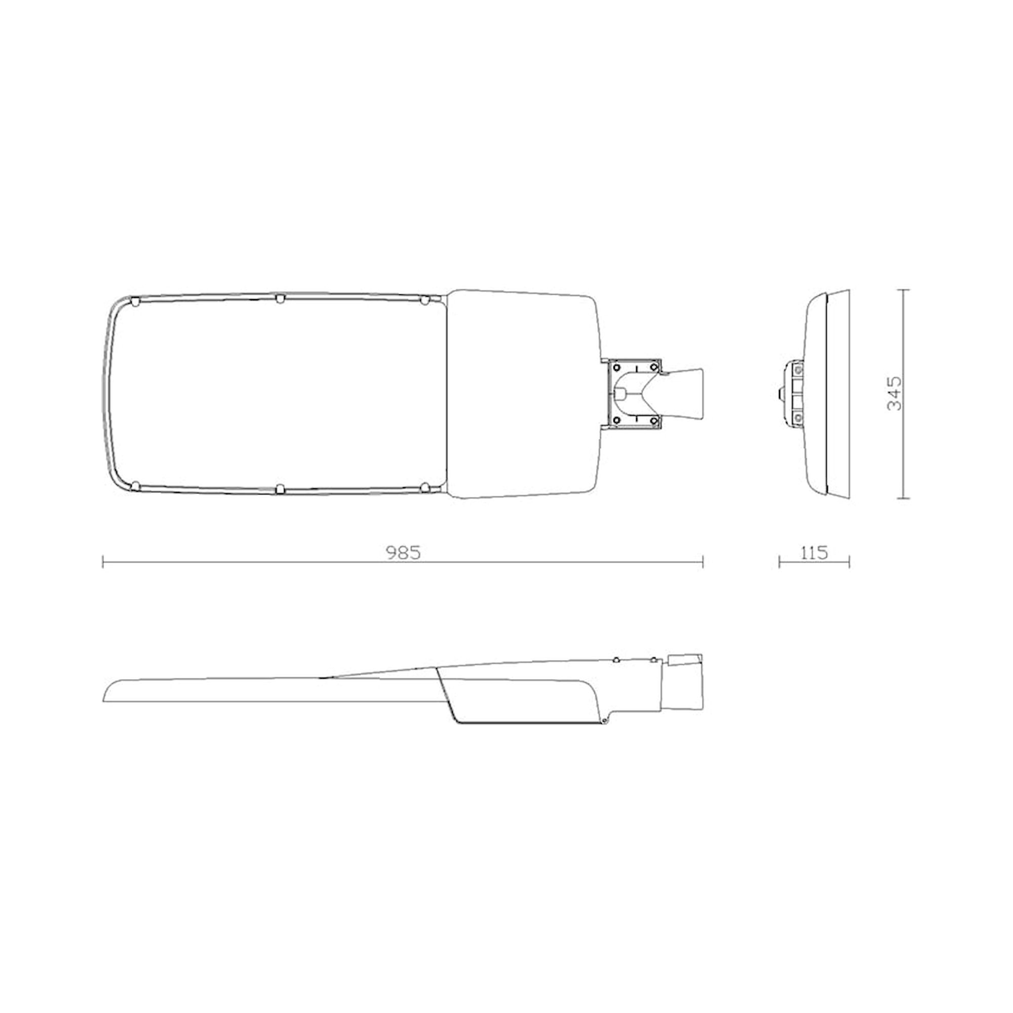 Glamox RACER outdoor luminaire, 13500 lm, 4000 K (Ra 70), switchable