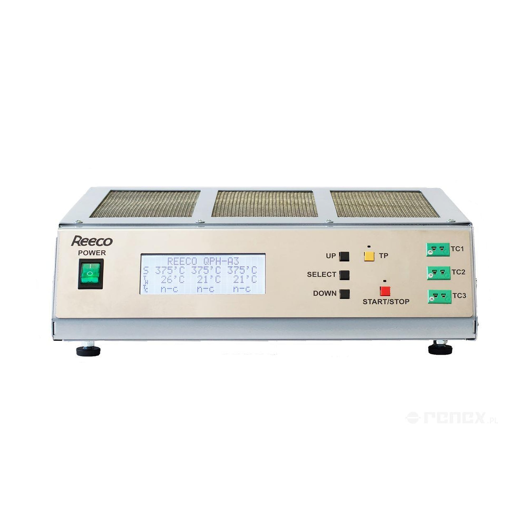 Quarz-Vorheizer 3 Zonen, 300 x 420 mm, bis 370 °C - Reeco RE-QPHA3