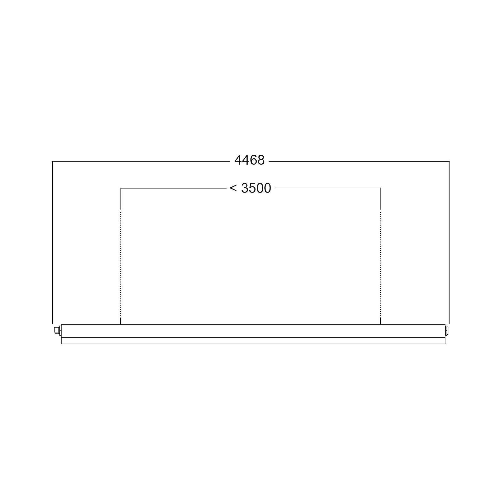 Glamox REDOX-4468 linear luminaire, 12500 lm, 4000 K, switchable