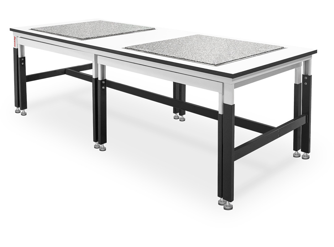 ESD-Schwingungsdämpfungstisch 1830 x 750 mm mit Granitplatte 500 x 500 mm - Reeco RF-030N-18375-9003