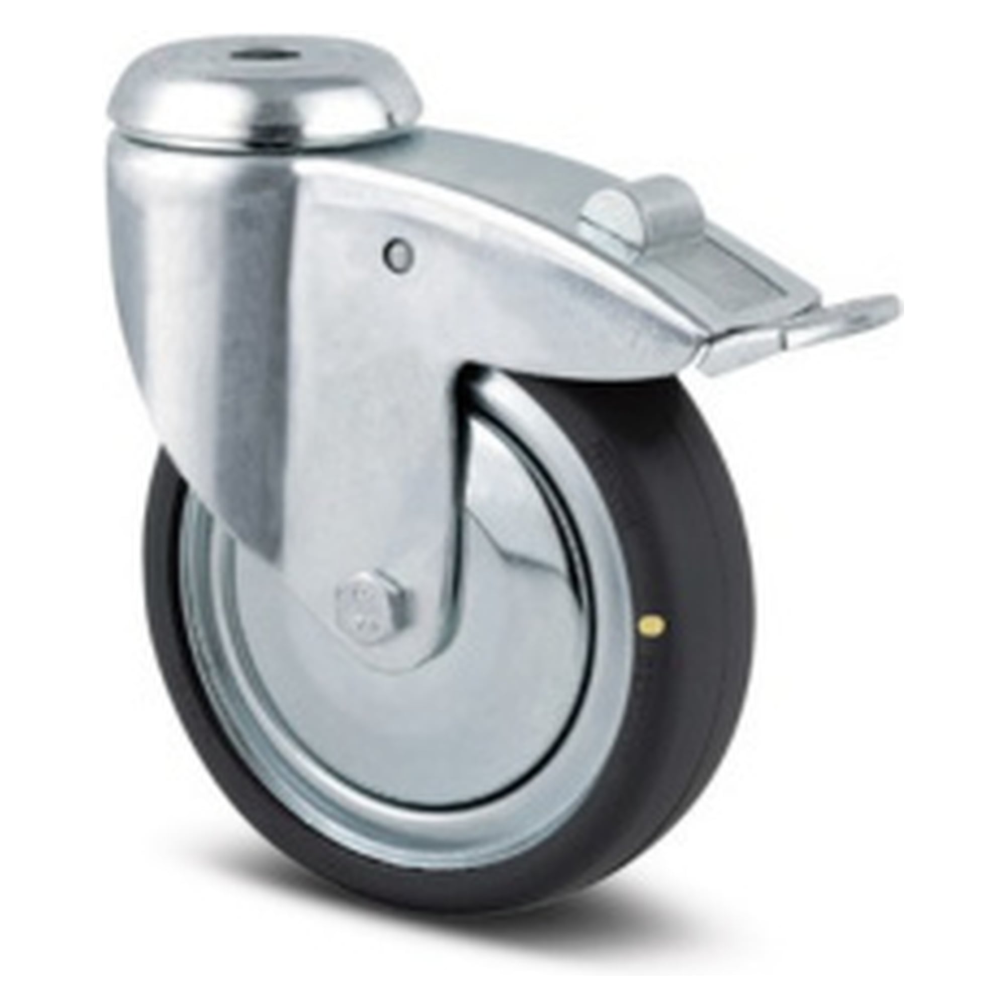 Antistatische Lenkrolle 80 mm mit Feststeller, spurlos, für Tischgestell Premium und Classic - Reeco M080LCWPA-BK-ESD