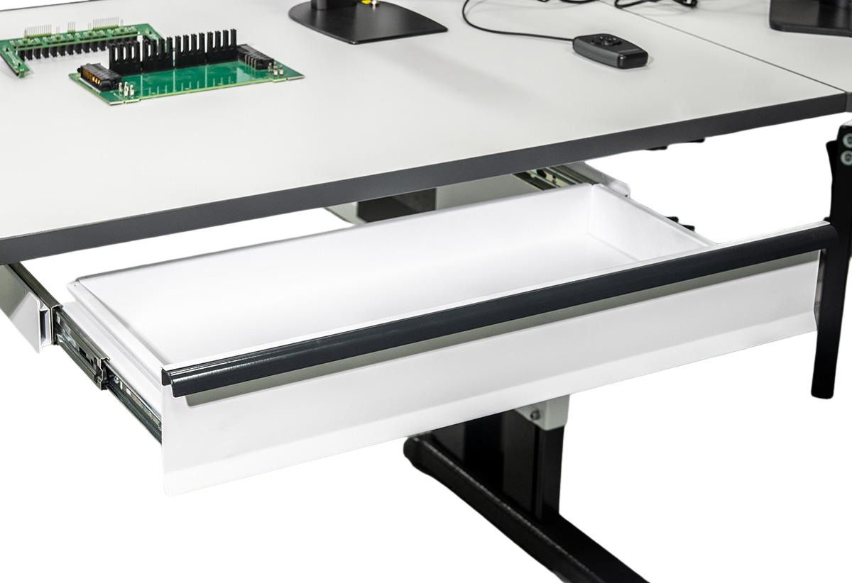 ESD-Unterbauschublade ohne Schloss, 590 x 309 x 55 mm - Reeco RF-016-5930-9003