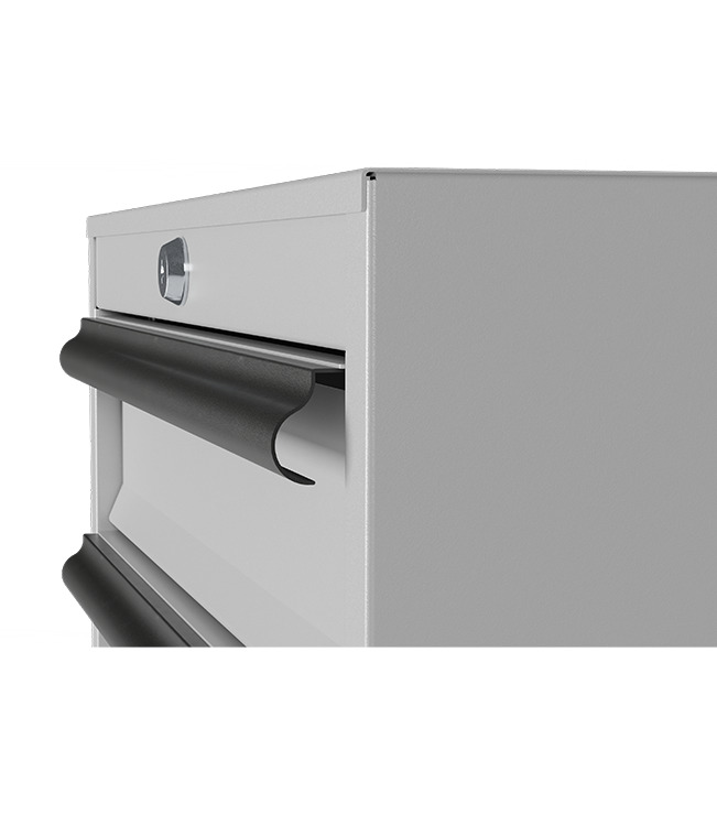 ESD-Hängeschubladenblock, 4 Schubladen, für verstärktes Tischgestell Classic - Reeco RF-016-4567WZM750-9003