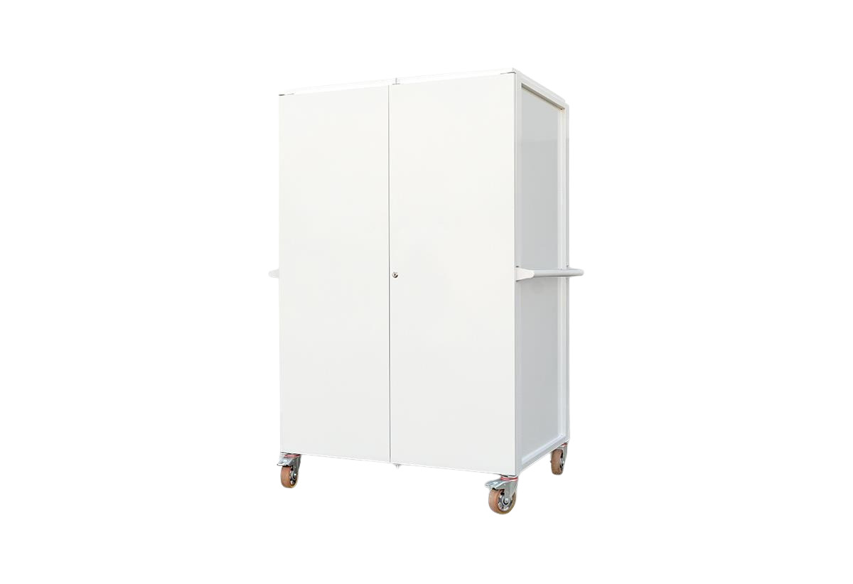 Mobiler ESD-Arbeitsplatz mit Schrank und Tastaturauszug, 750 x 750 mm - Reeco RF-028-750750-4-9003_1