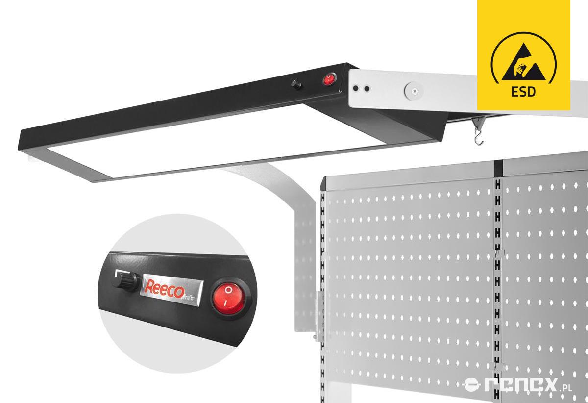 ESD-LED-Arbeitsplatzleuchte Slim, 1800 mm, UK-Stecker - Reeco RF-015-1800-7021-SL-UK