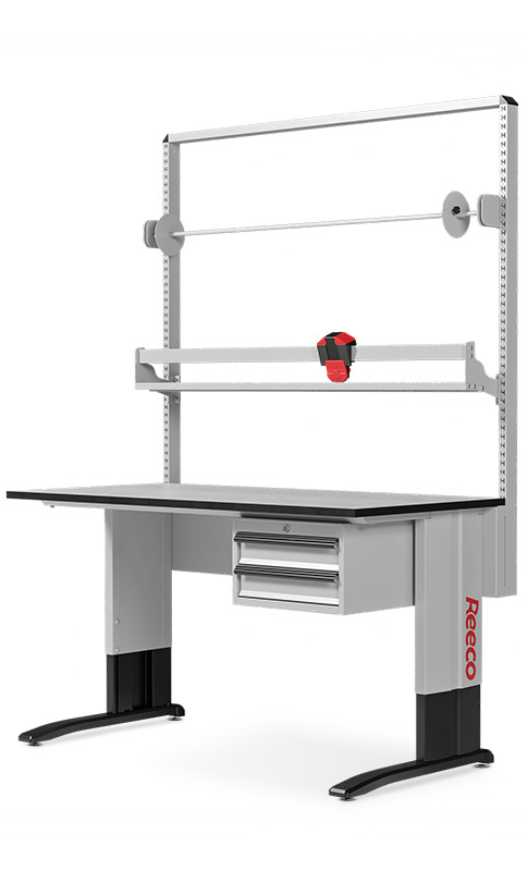 ESD-Aufbaurahmen für Packplatz, 1830 mm - Reeco RF-008-1830-9003