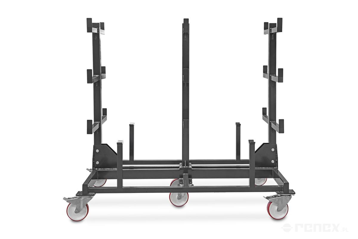 Fahrbares ESD-Regal für Rohre und Profile bis 3 m, Tragkraft 2000 kg - Reeco RF-028-154104144-7021
