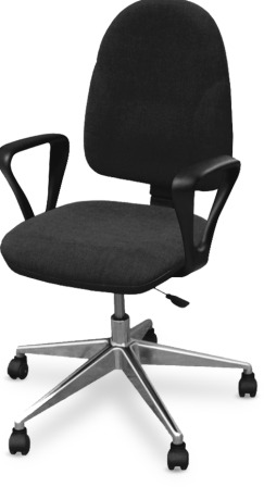 ESD-Arbeitsstuhl SOLO 10A mit Armlehnen, Sitzhöhe 465 bis 550 mm - Reeco RE-SOLO10A-NEXT