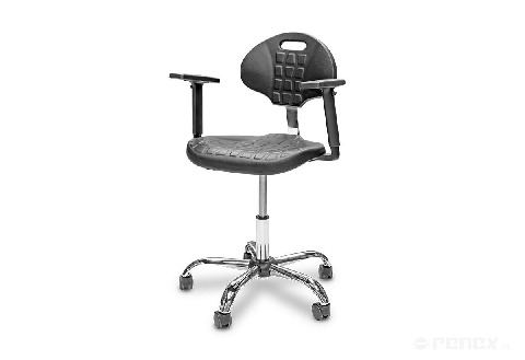 ESD-Laborstuhl SOLO 20E aus Polyurethan mit verstellbaren Armlehnen - Reeco RE-SOLO20E-NEXT